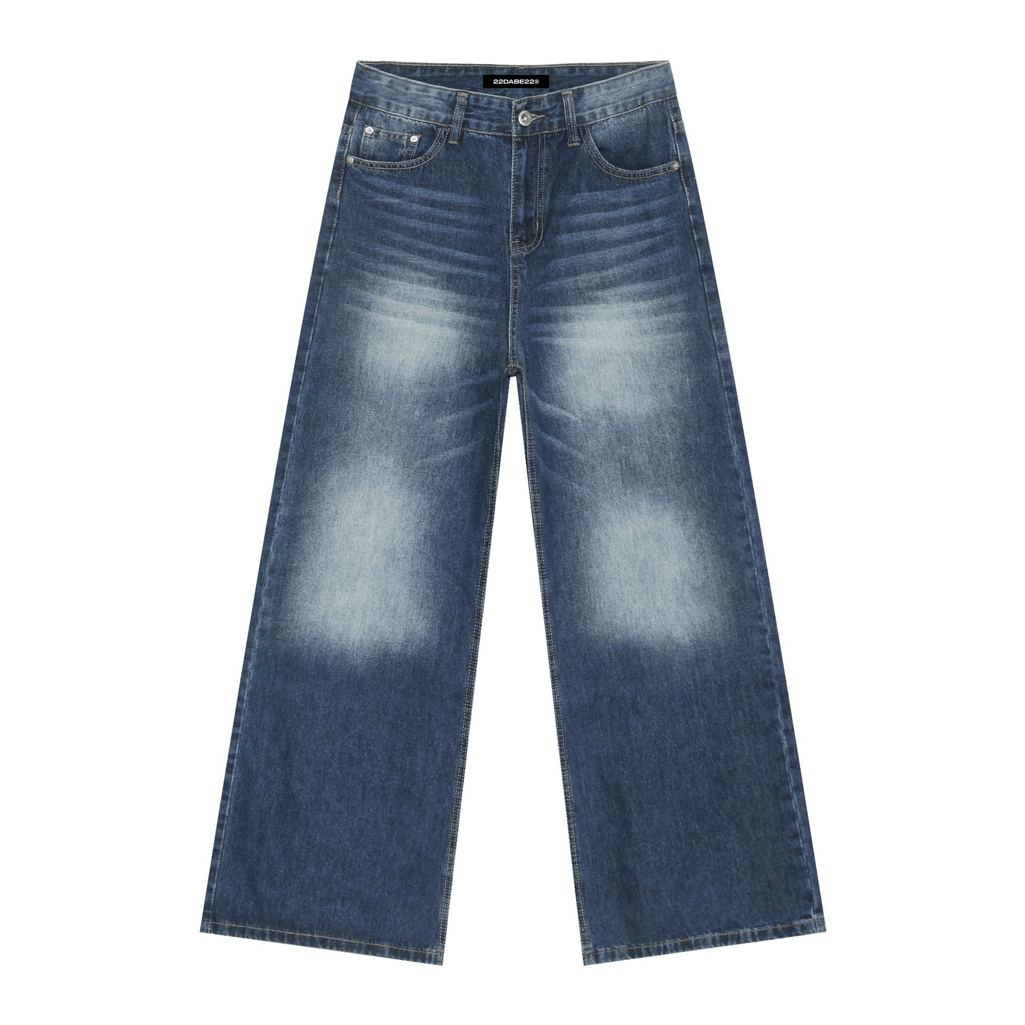 【U LAN】(UNISEX) Line deki color matching denim pants U LAN】(UNISEX) Line deki color matching denim pants