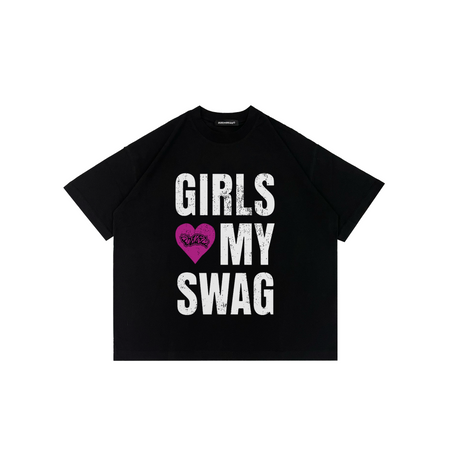 T-Shirt Girls Love My Swag Black