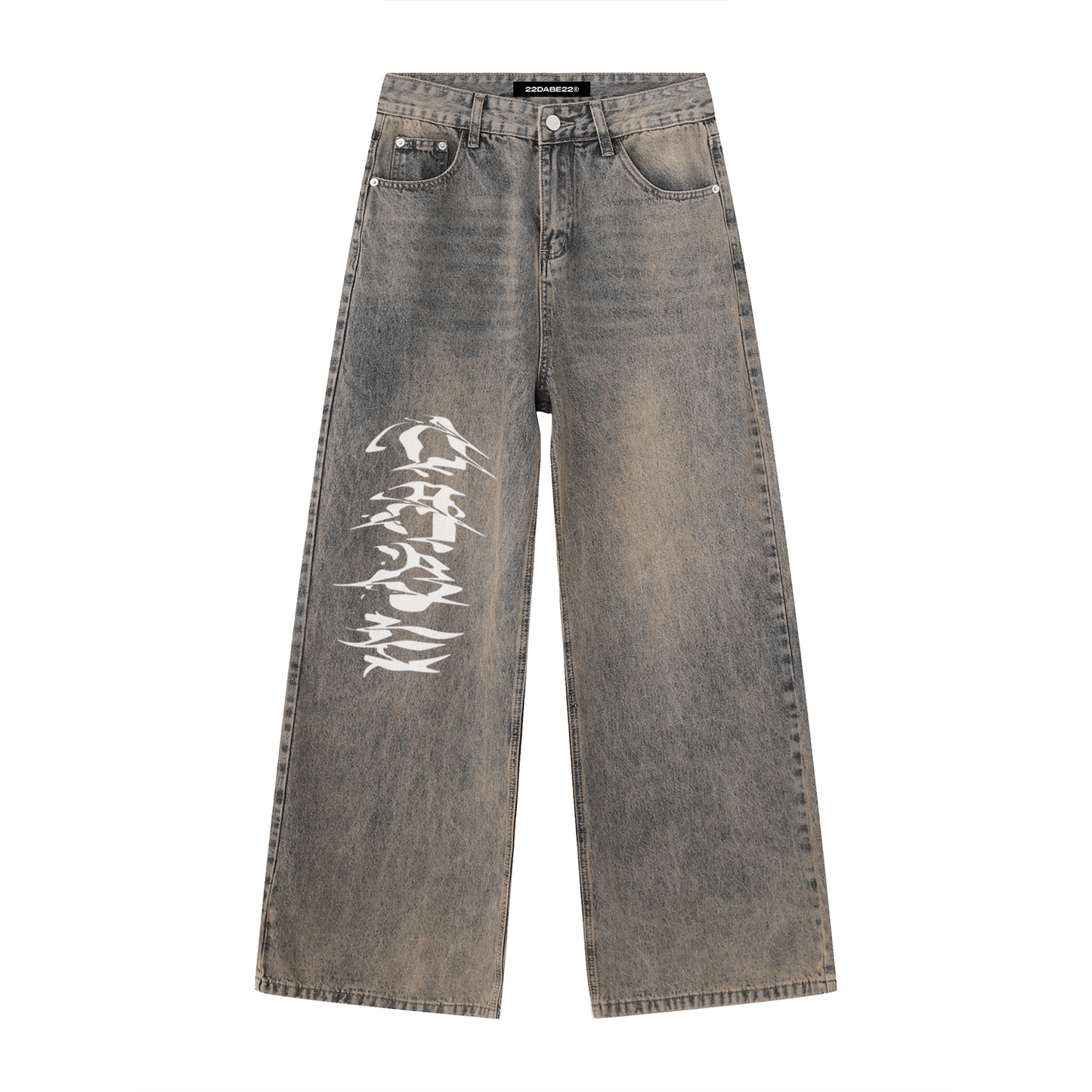 Rusty Beige Denim Jeans by 22DABE22® – Stylish streetwear jeans for a relaxed, modern urban look