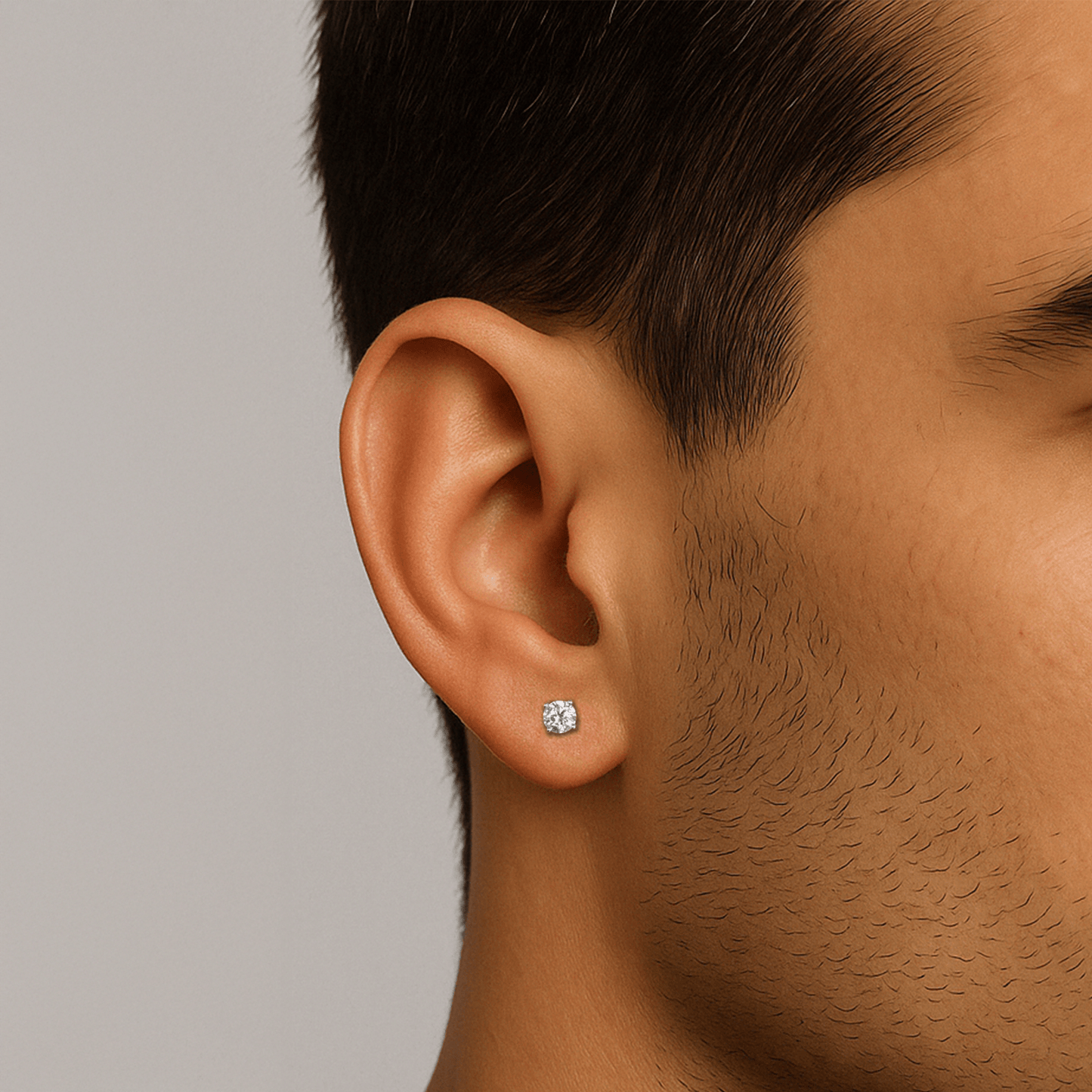 4mm Stud Earrings by 22DABE22® – unisex minimalist streetwear studs, sleek fashion jewelry for bold everyday style