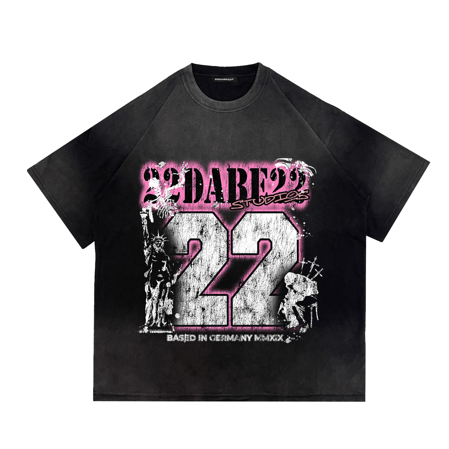 STUDIOS T-Shirt by 22DABE22® – Clean graphic streetwear tee for contemporary urban fashion