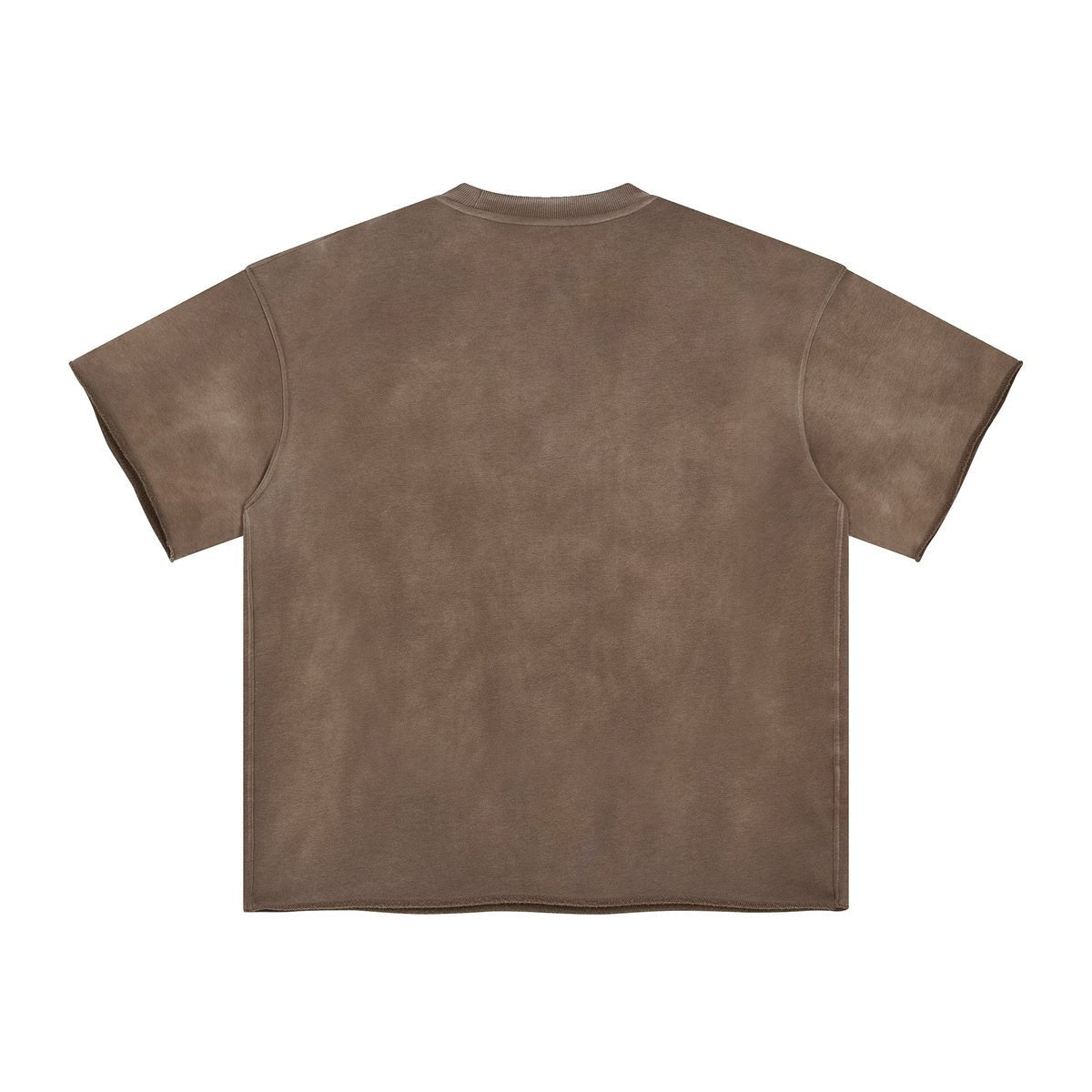 Premium Washed Basic Brown T-Shirt by 22DABE22® – Comfortable streetwear tee with a vintage, earthy tone