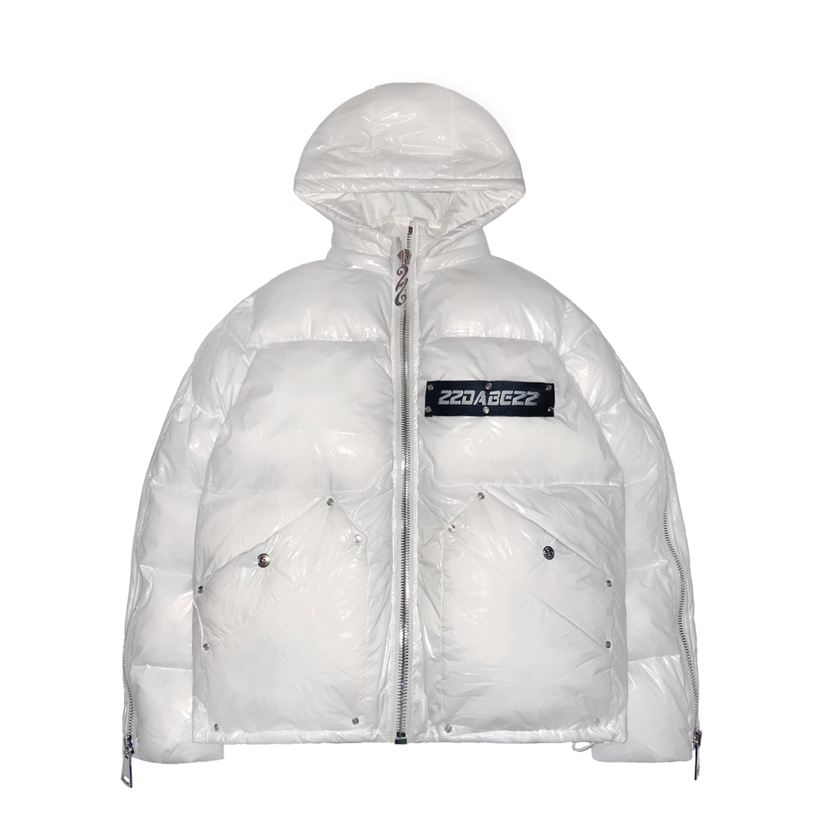 Big white puffer jacket sales