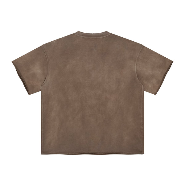 T-Shirt Premium Washed Basic Brown