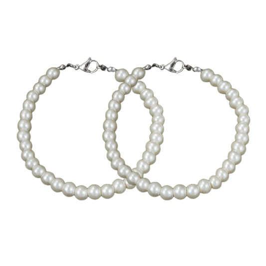 2 Free Pearl Bracelets by 22DABE22® – elegant unisex fashion jewelry, luxury pearl bracelets for a chic, stylish look