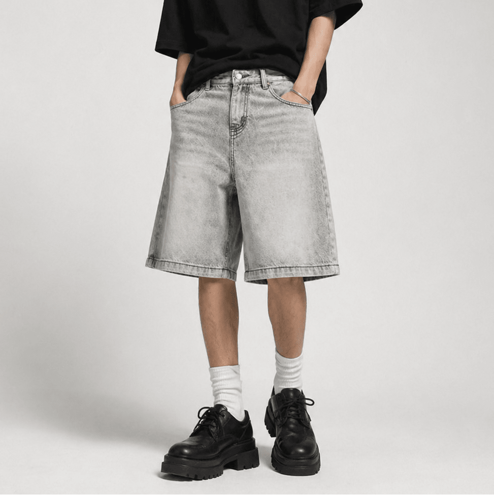 22DABE22® Stone Wash Denim Shorts - 22DABE22®