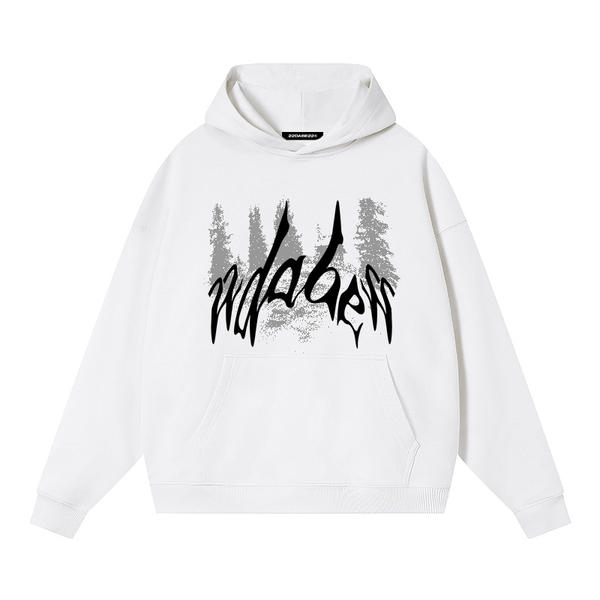 Hoodie White Forest