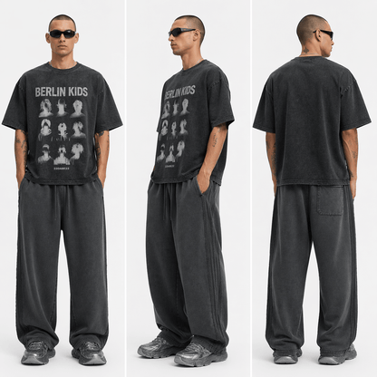 Berlin Kids Washed T-Shirt – Dark Grey - 22DABE22®