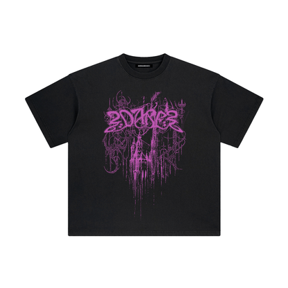 Black / Magenta Castle T-Shirt by 22DABE22® - 22DABE22®