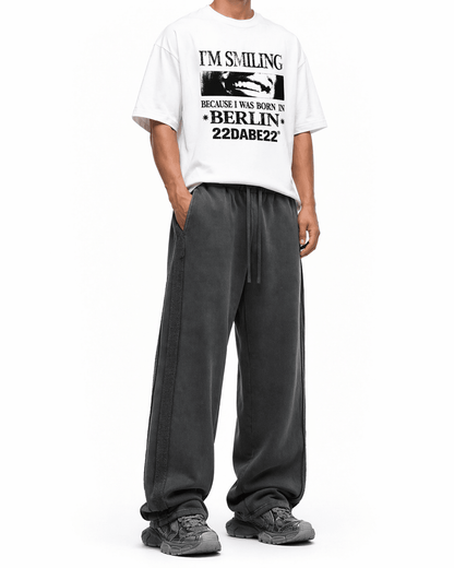 Born in Berlin Smiling T-Shirt – White - 22DABE22®