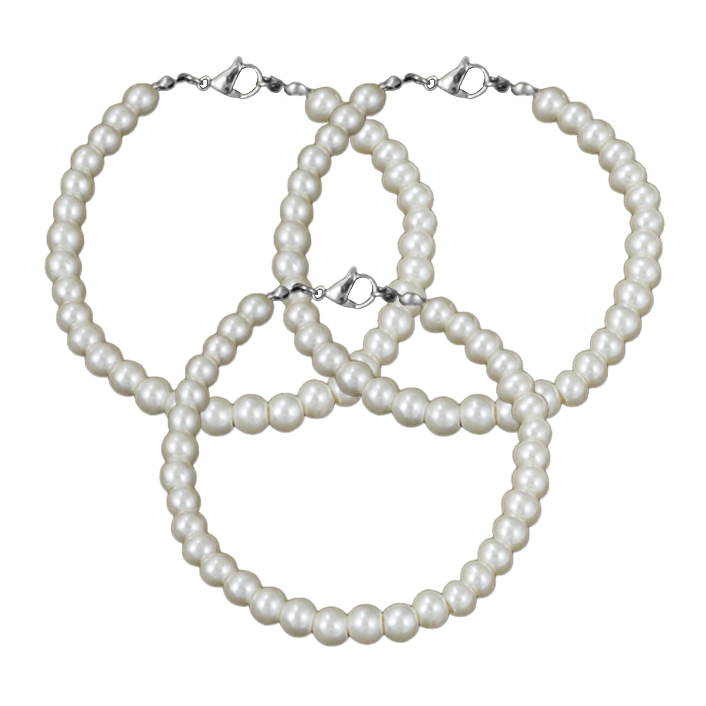 Triple Pearl Bracelet Pack by 22DABE22® – elegant unisex fashion jewelry, luxury pearl bracelets for a stylish layered look