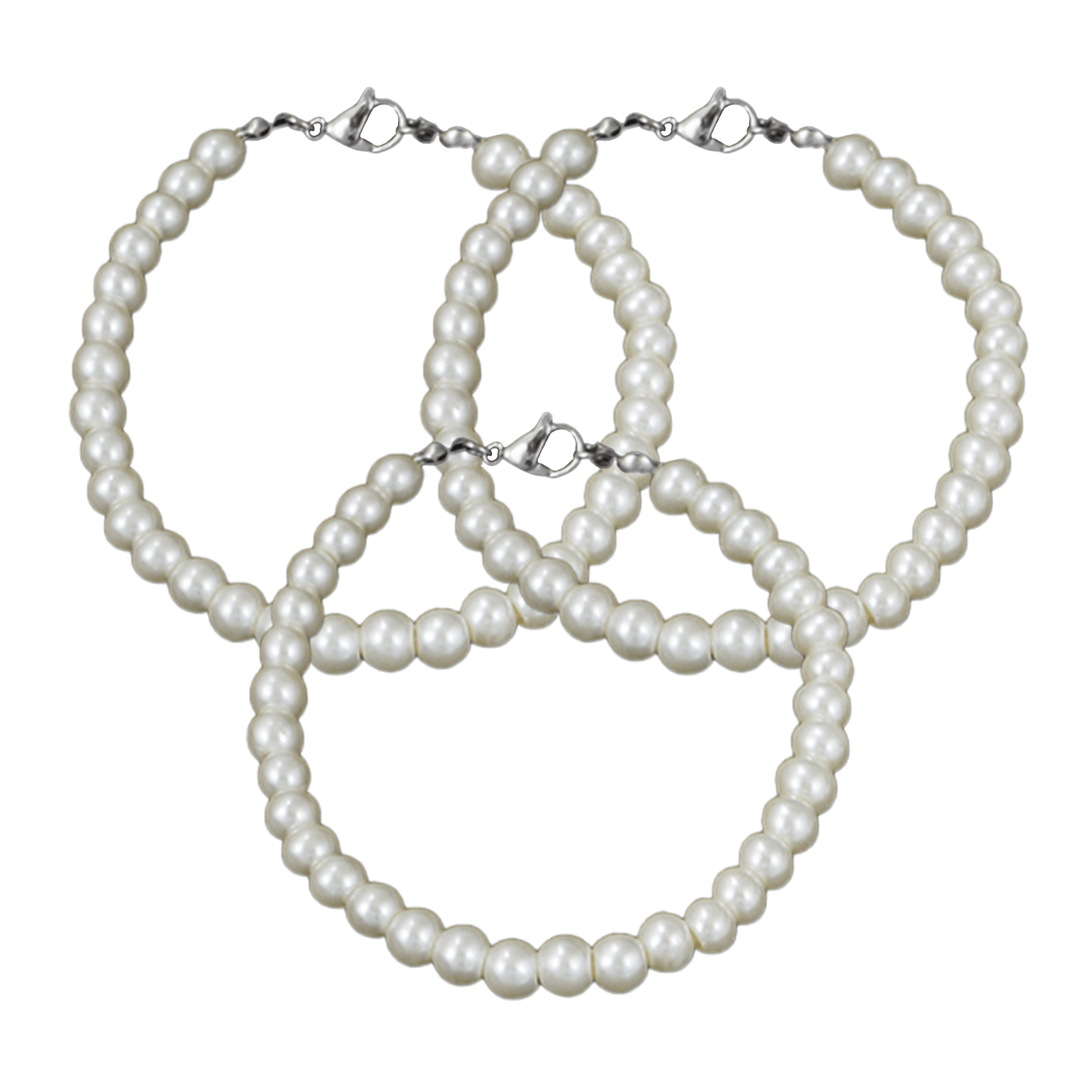 Triple Pearl Bracelet Pack by 22DABE22® – elegant unisex fashion jewelry, luxury pearl bracelets for a stylish layered look