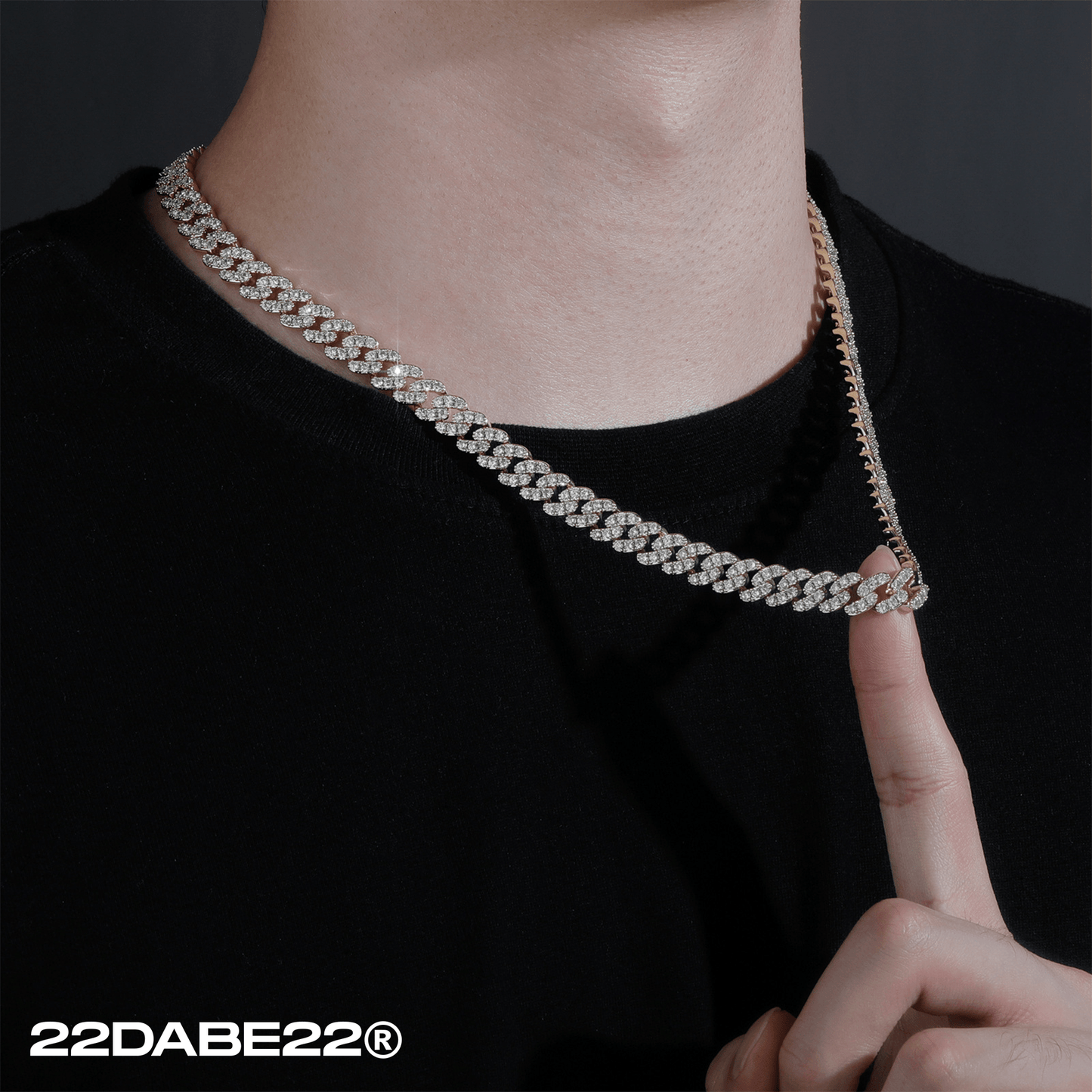 Cuban Chain by 22DABE22® – bold unisex streetwear necklace, luxury hip hop inspired jewelry for urban fashion style