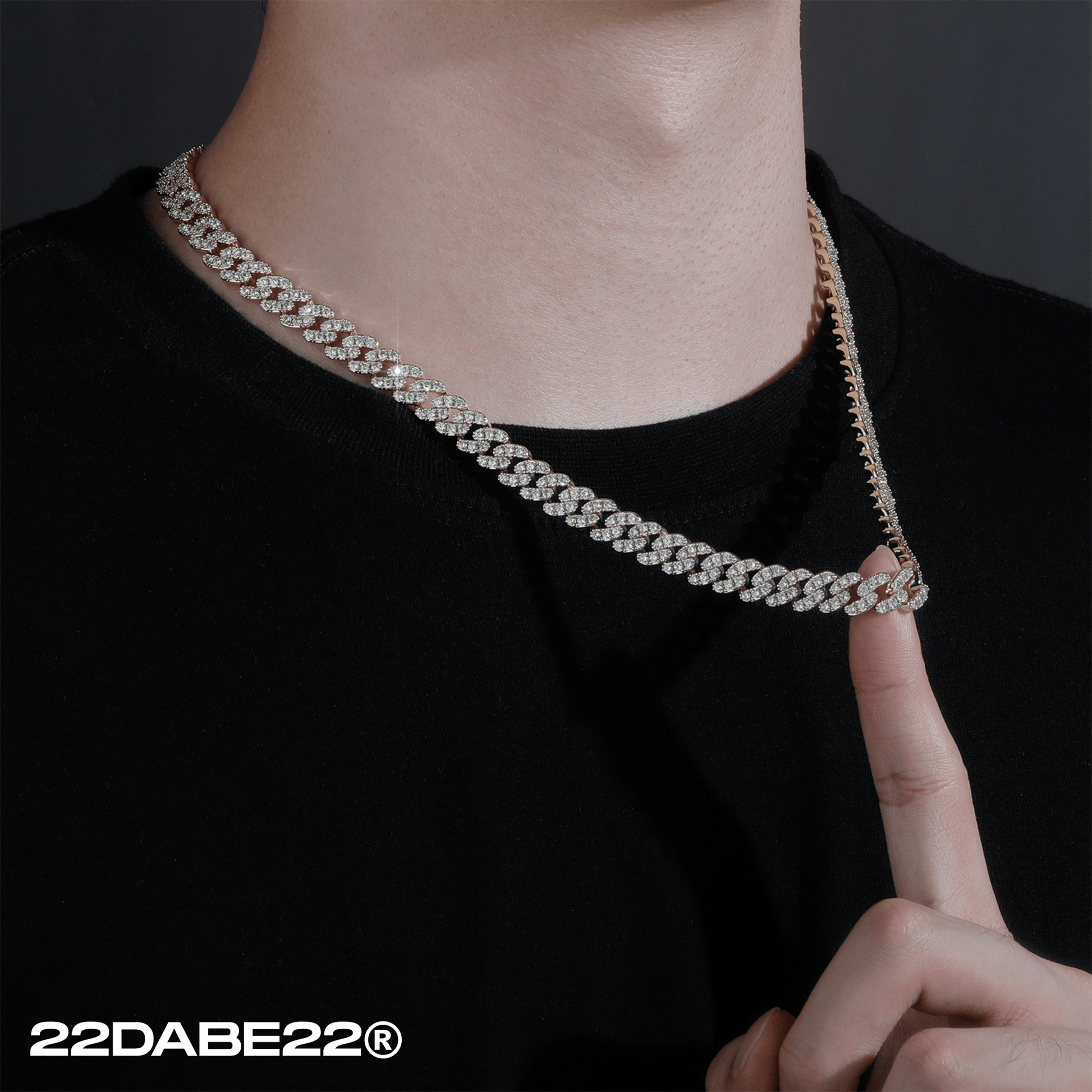 Cuban Chain by 22DABE22® – bold unisex streetwear necklace, luxury hip hop inspired jewelry for urban fashion style