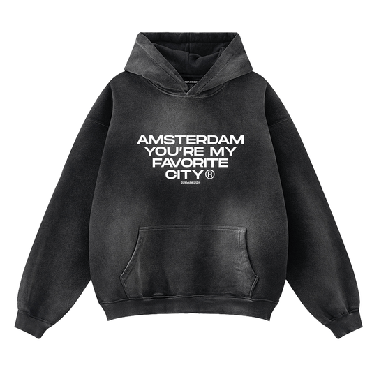 Hoodie Black 'Amsterdam' by 22DABE22® - 22DABE22®
