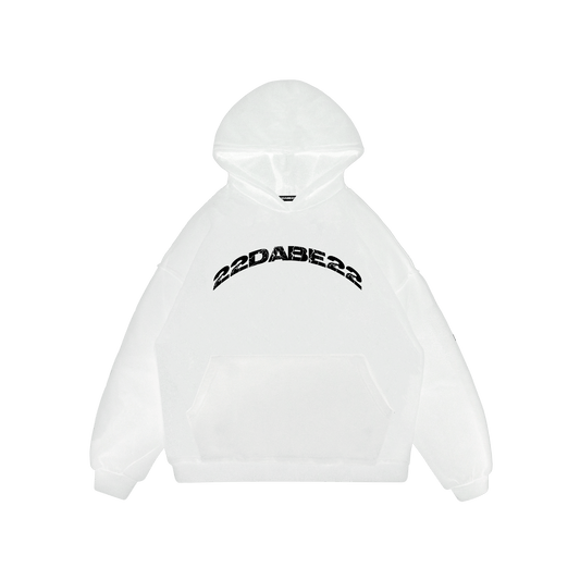 Hoodie College Logo White - 22DABE22®