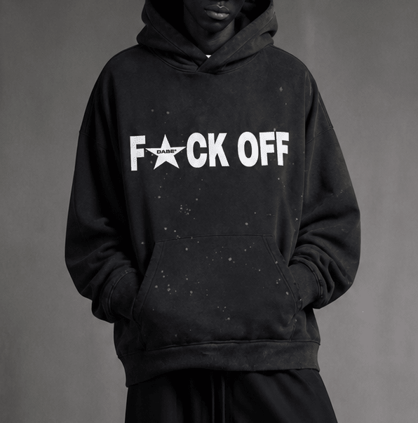 Hoodie F*UCK OFF by 22DABE22® Black - 22DABE22®