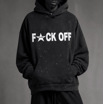 Hoodie F*UCK OFF by 22DABE22® Black - 22DABE22®