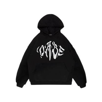 Hoodie Logo Black by 22DABE22® – Stylish black streetwear hoodie with bold 22DABE22® logo design