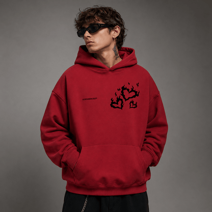 Hoodie Red Hearts by 22DABE22® - 22DABE22®
