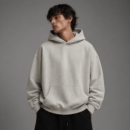 Hoodie Washed Basic Grey by 22DABE22® - 22DABE22®