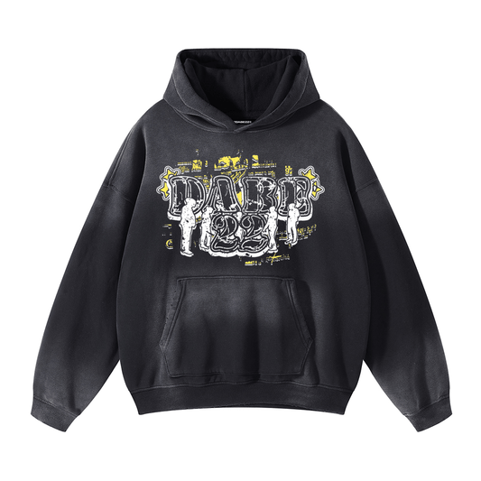 Hoodie Washed Black 22DABE22® - 22DABE22®