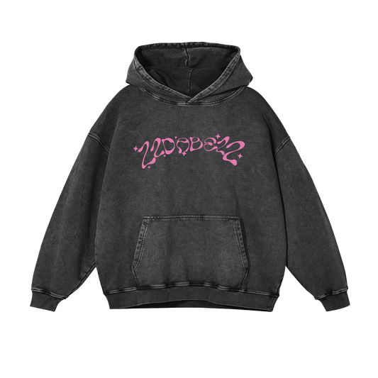 Hoodie Washed Black/Pink 22DABE22® - 22DABE22®