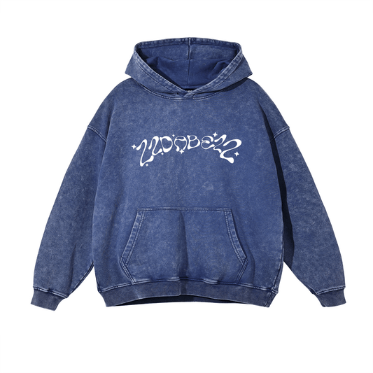 Hoodie Washed Blue 22DABE22® - Logo - 22DABE22®