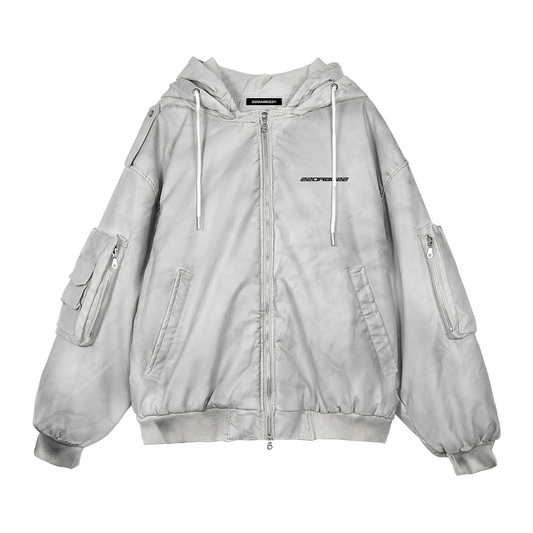 Leather Bomber Jacket by 22DABE22® - 22DABE22®
