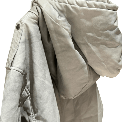 Leather Bomber Jacket by 22DABE22® - 22DABE22®