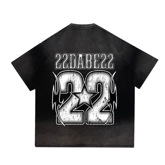 Logo T-Shirt 22 Black Backprint - 22DABE22®