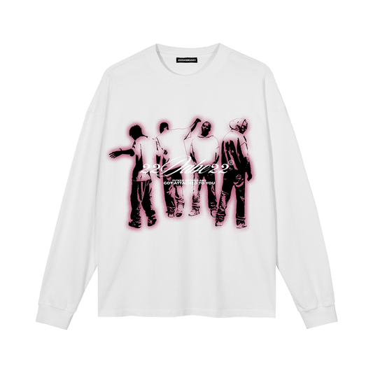Longsleeve 22DABE22® - ''GOT ATTACHED TO YOU'' White / Red - 22DABE22®