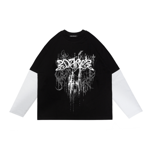 Longsleeve T-Shirt Black/White Castle - 22DABE22®