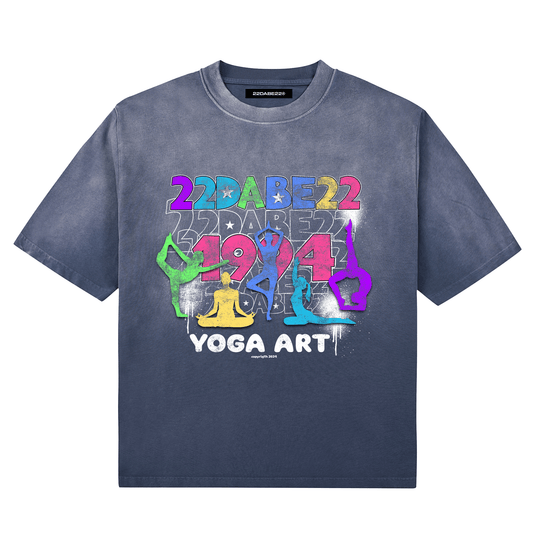 Navy Yoga T-Shirt by 22DABE22® - 22DABE22®