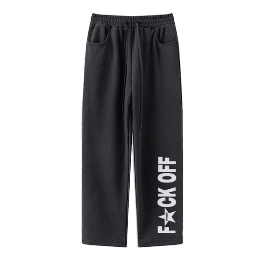 Open Leg Jogger F*UCK OFF Black - 22DABE22®