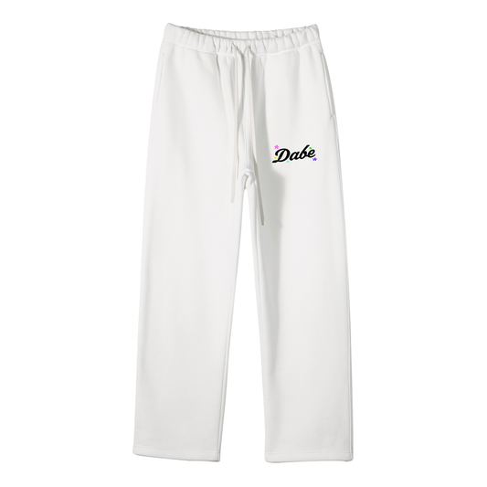Open Leg Jogger in White by 22DABE22® – Minimalist streetwear pants for clean urban style and everyday comfort