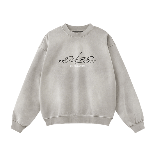 Pullover ''ON VACATION'' Light Grey - 22DABE22®