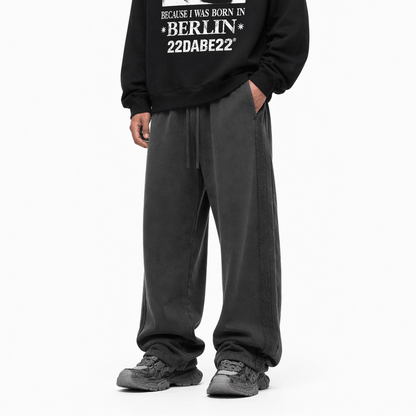 Shadow Stripe Sweatpants – Washed Black - 22DABE22®