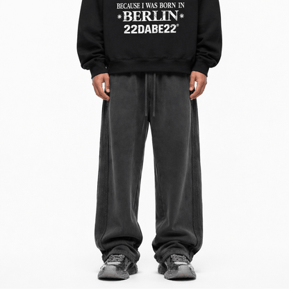 Shadow Stripe Sweatpants – Washed Black - 22DABE22®
