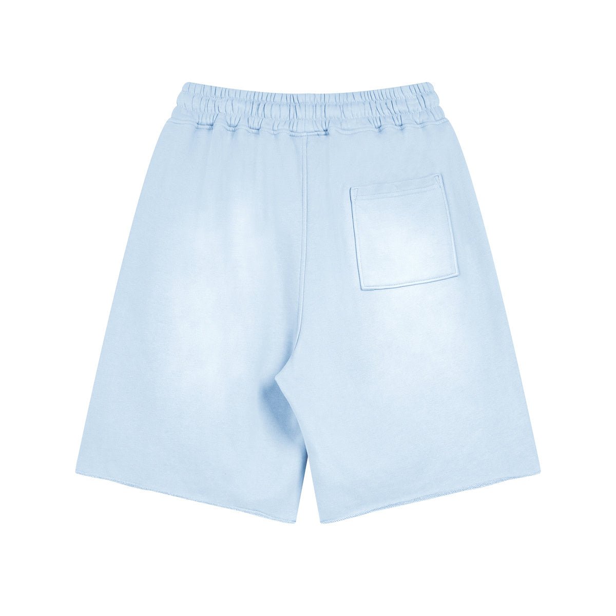 Premium Washed Basic Baby Blue Shorts by 22DABE22® – Fresh and comfortable streetwear shorts with a soft baby blue hue