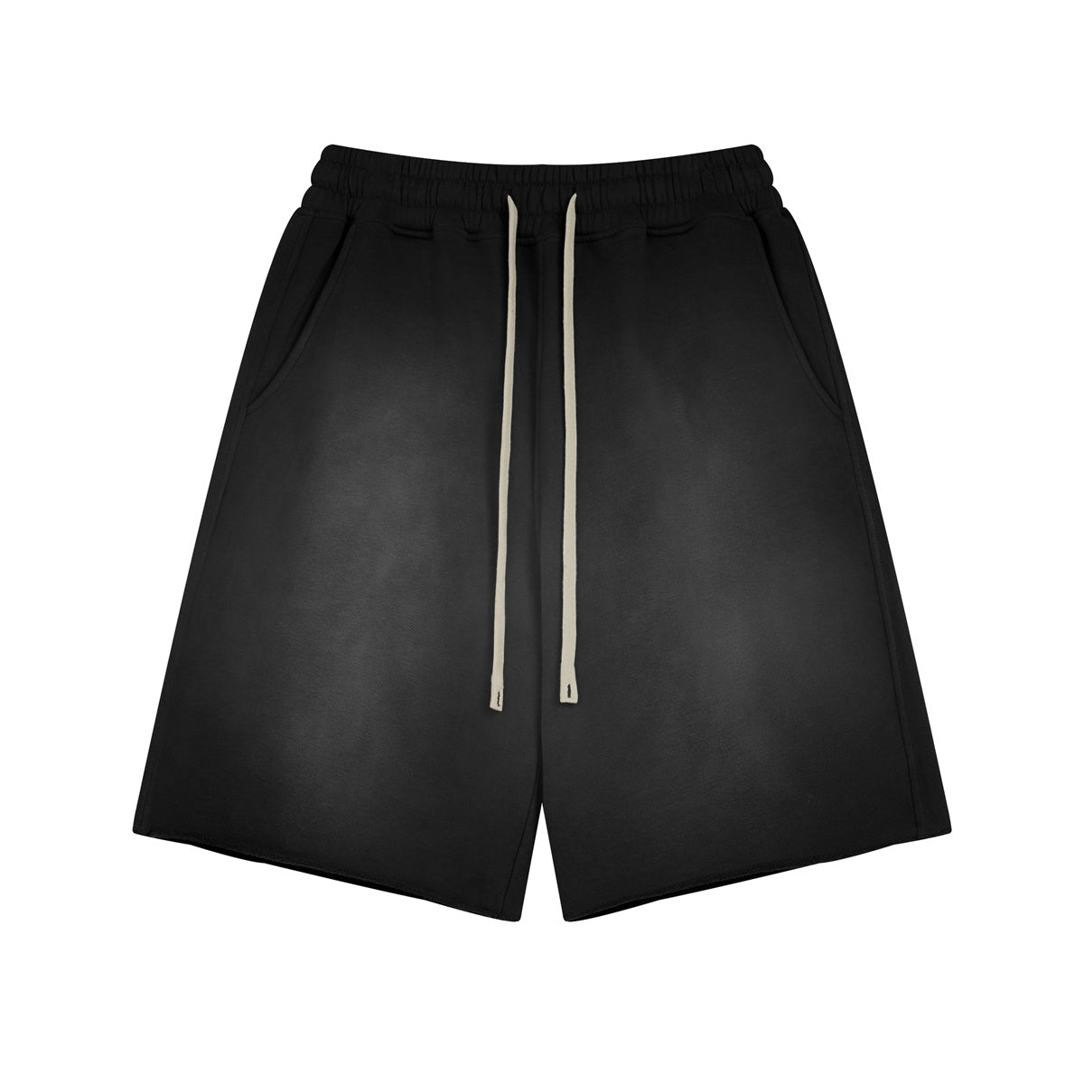 Premium Washed Basic Black Shorts by 22DABE22® – Sleek and comfortable streetwear shorts for modern urban style