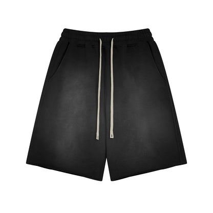 Premium Washed Basic Black Shorts by 22DABE22® – Sleek and comfortable streetwear shorts for modern urban style