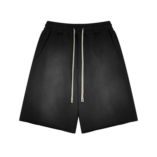 Premium Washed Basic Black Shorts by 22DABE22® – Sleek and comfortable streetwear shorts for modern urban style