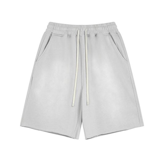 Premium Washed Basic Grey Shorts by 22DABE22® – Comfortable streetwear shorts for a relaxed, modern urban look
