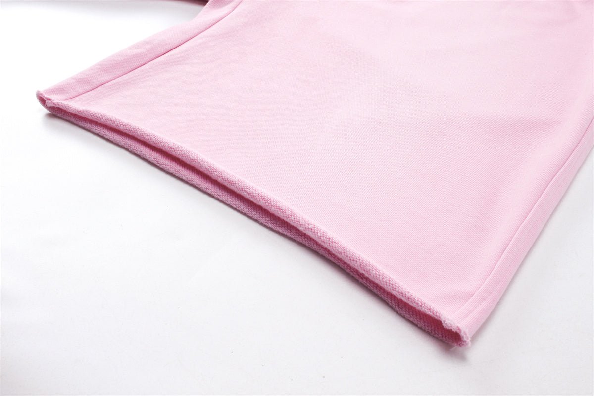 Premium Washed Basic Pink Shorts by 22DABE22® – Comfortable streetwear shorts with a soft pink hue for casual style