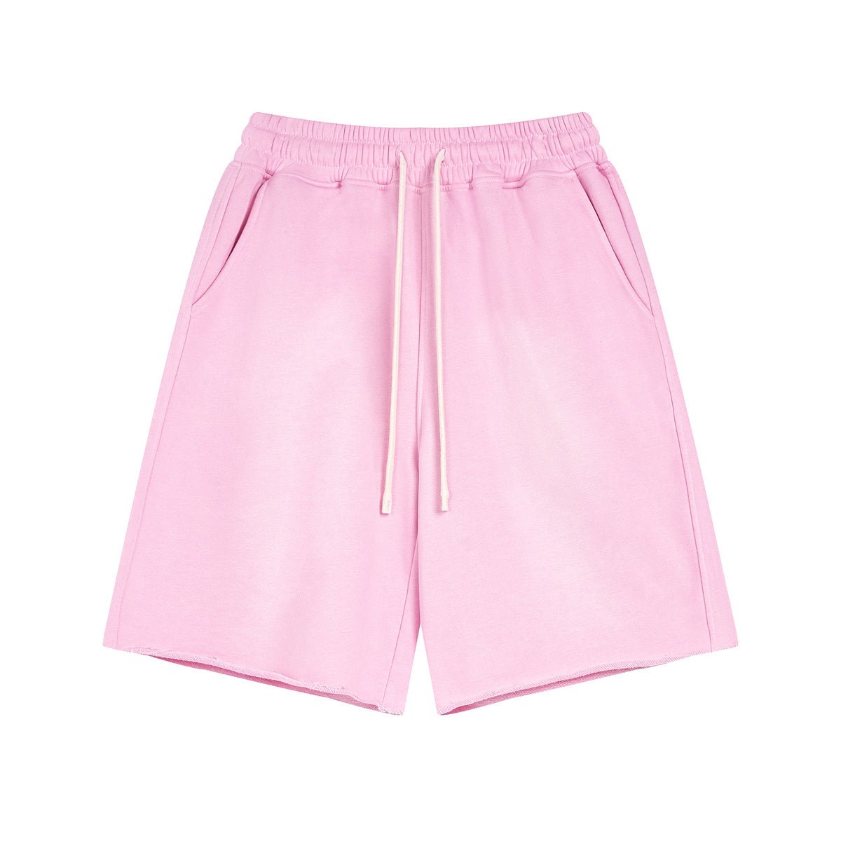 Premium Washed Basic Pink Shorts by 22DABE22® – Comfortable streetwear shorts with a soft pink hue for casual style