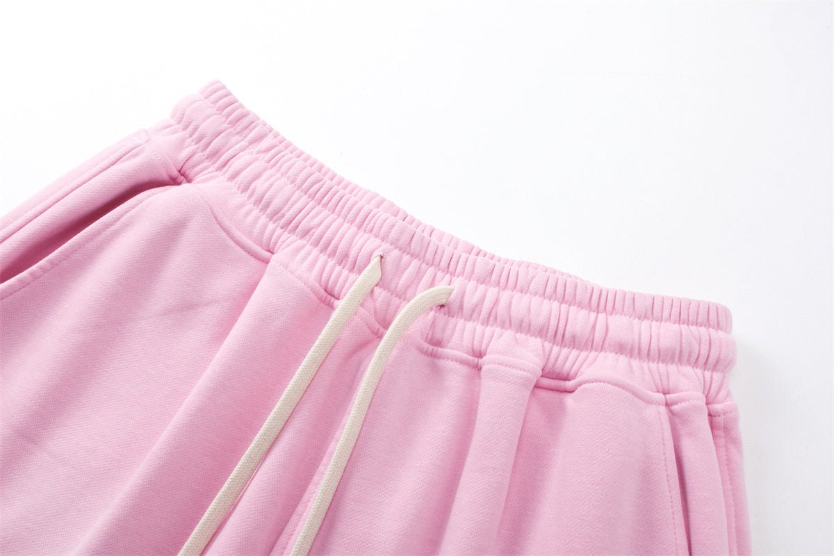 Premium Washed Basic Pink Shorts by 22DABE22® – Comfortable streetwear shorts with a soft pink hue for casual style