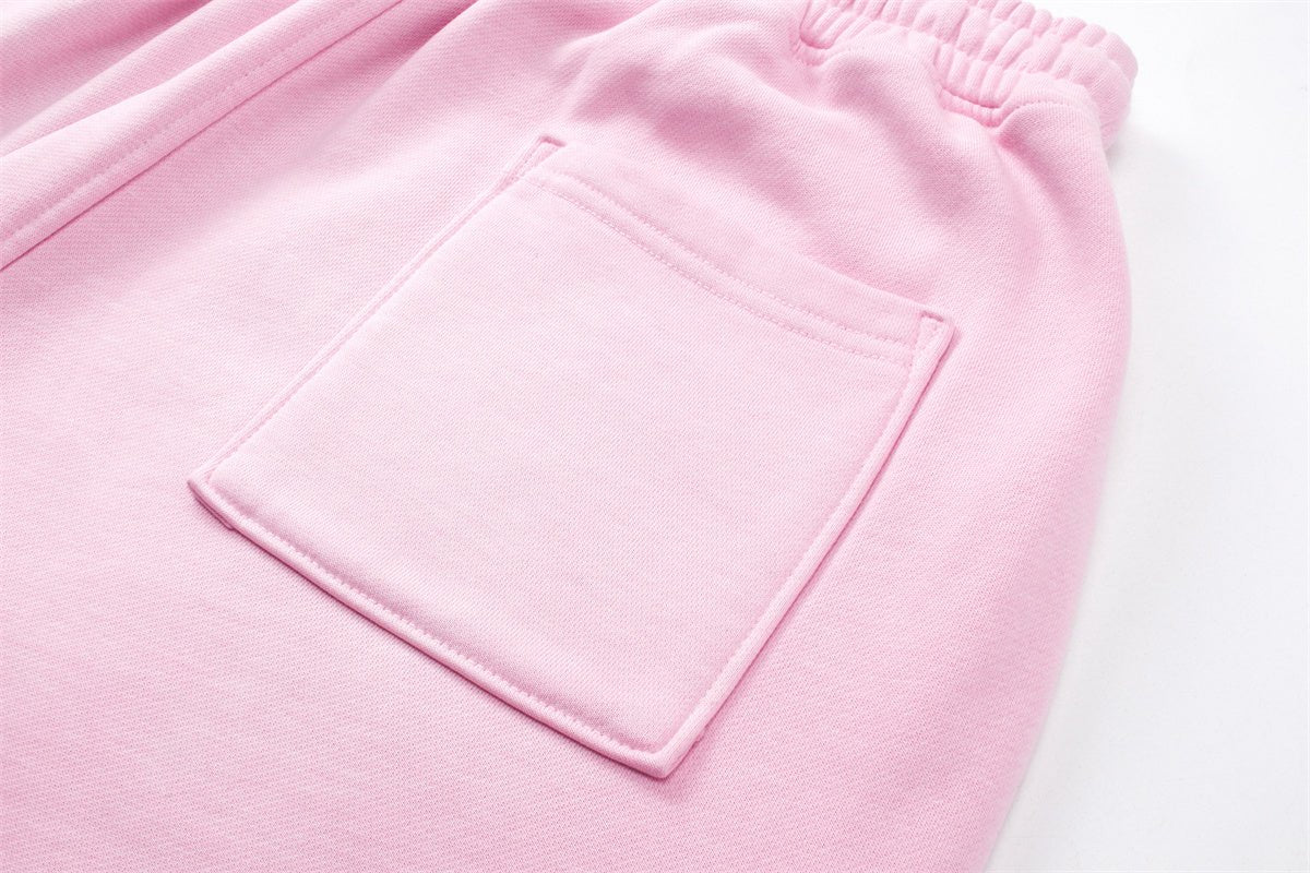 Premium Washed Basic Pink Shorts by 22DABE22® – Comfortable streetwear shorts with a soft pink hue for casual style