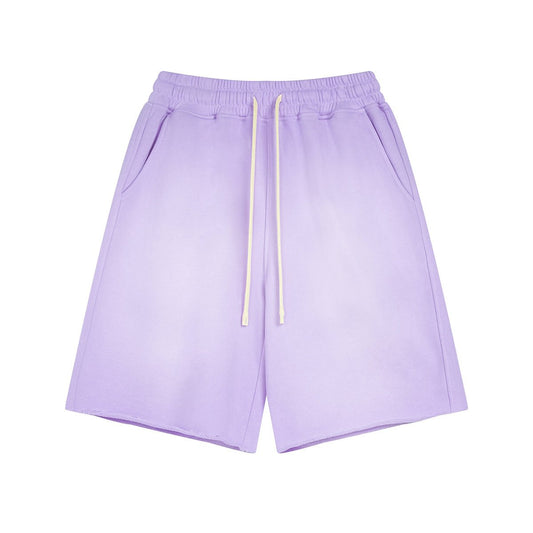 Premium Washed Basic Purple Shorts by 22DABE22® – Comfortable streetwear shorts with a vibrant purple washed design