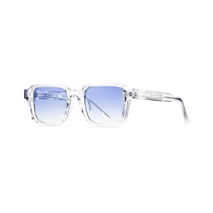 Crystal Mirage 007 sunglasses – transparent frames, polarized UV lenses, geometric silhouette, modern , superior clarity.